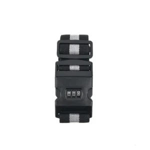 Multifunction Travel Luggage Strap Black with Lock