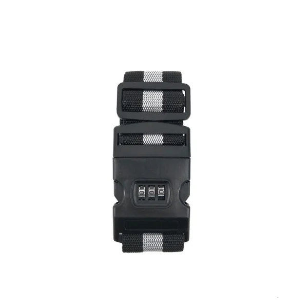 Multifunction Travel Luggage Strap Black with Lock